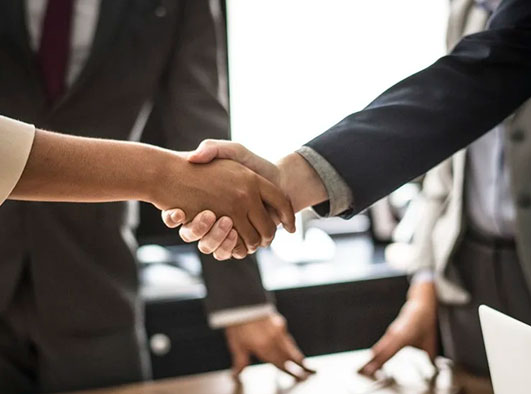 Handshake over Partnership Contracts